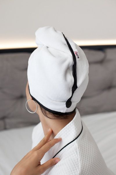 Turban na vlasy Pure Harmony Černo-bílý, galerie